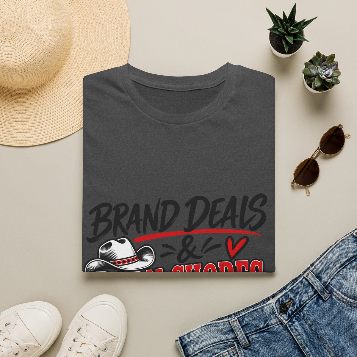 T-Shirt — "Brand Deals & Barn Chores" Western Graphic Tee