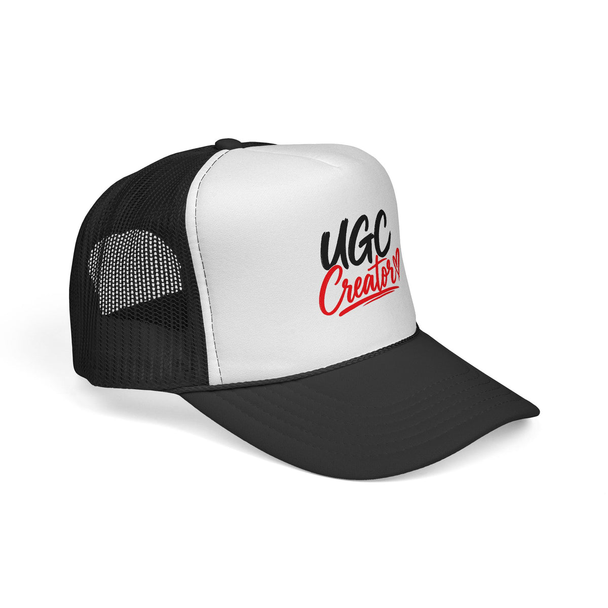 UGC Creator Trucker Cap — Bold Script Mesh Hat for Content Creators