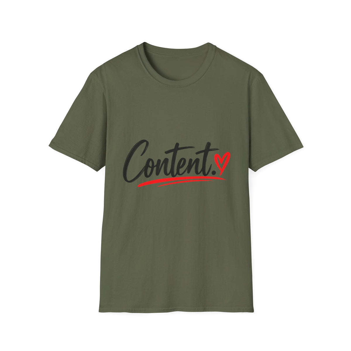 Content. Heart Graphic Tee — Casual Positive Message T-Shirt