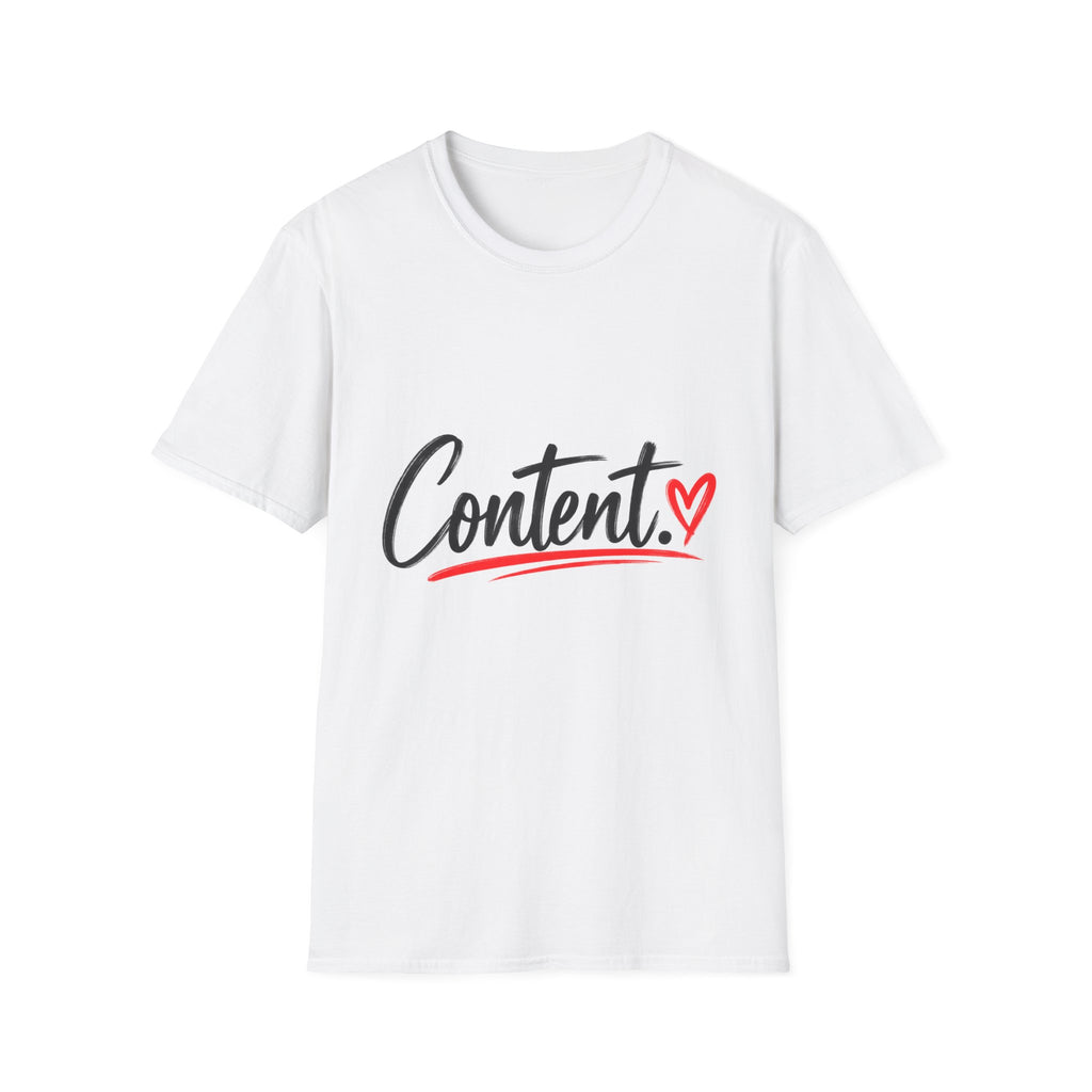 Content. Heart Graphic Tee — Casual Positive Message T-Shirt