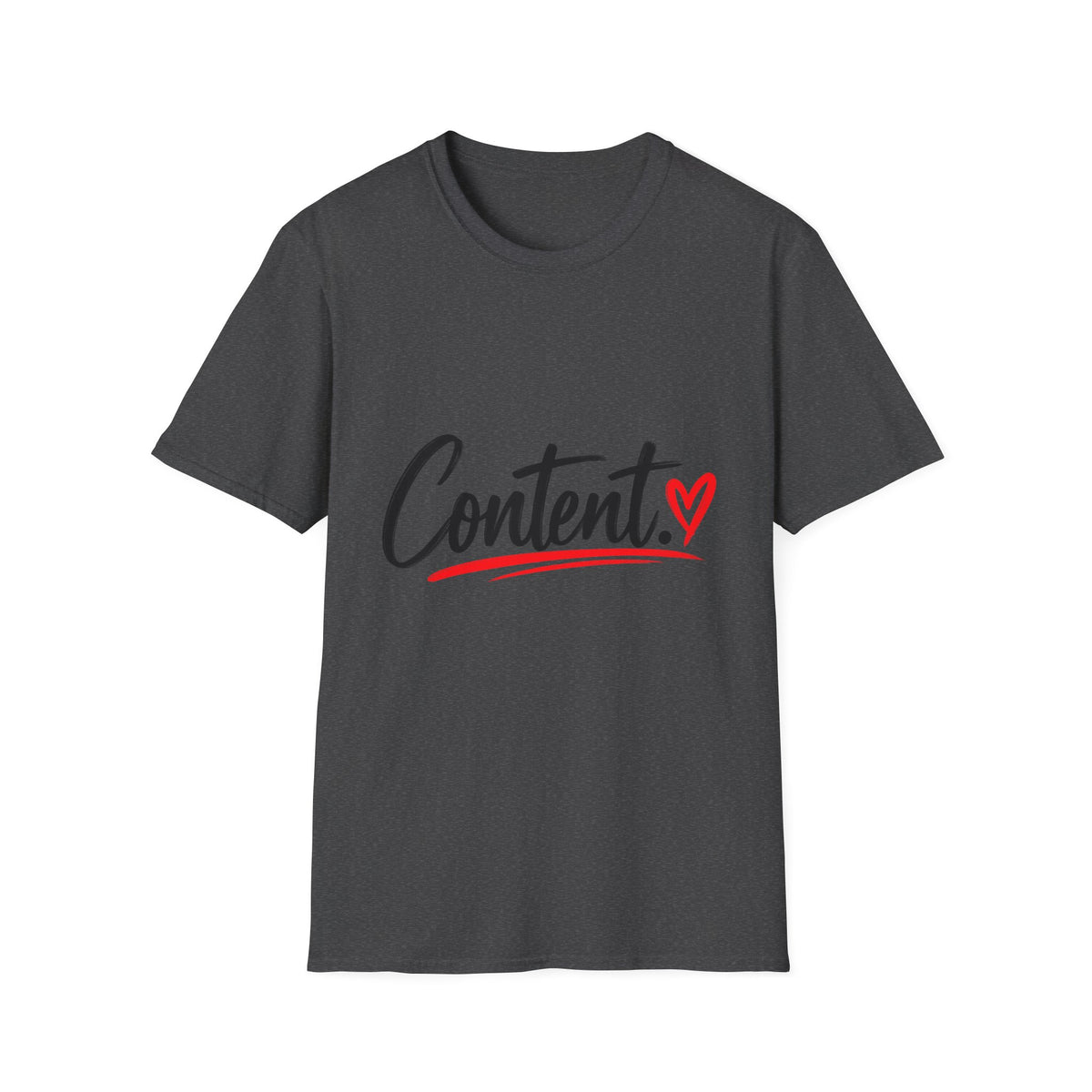 Content. Heart Graphic Tee — Casual Positive Message T-Shirt