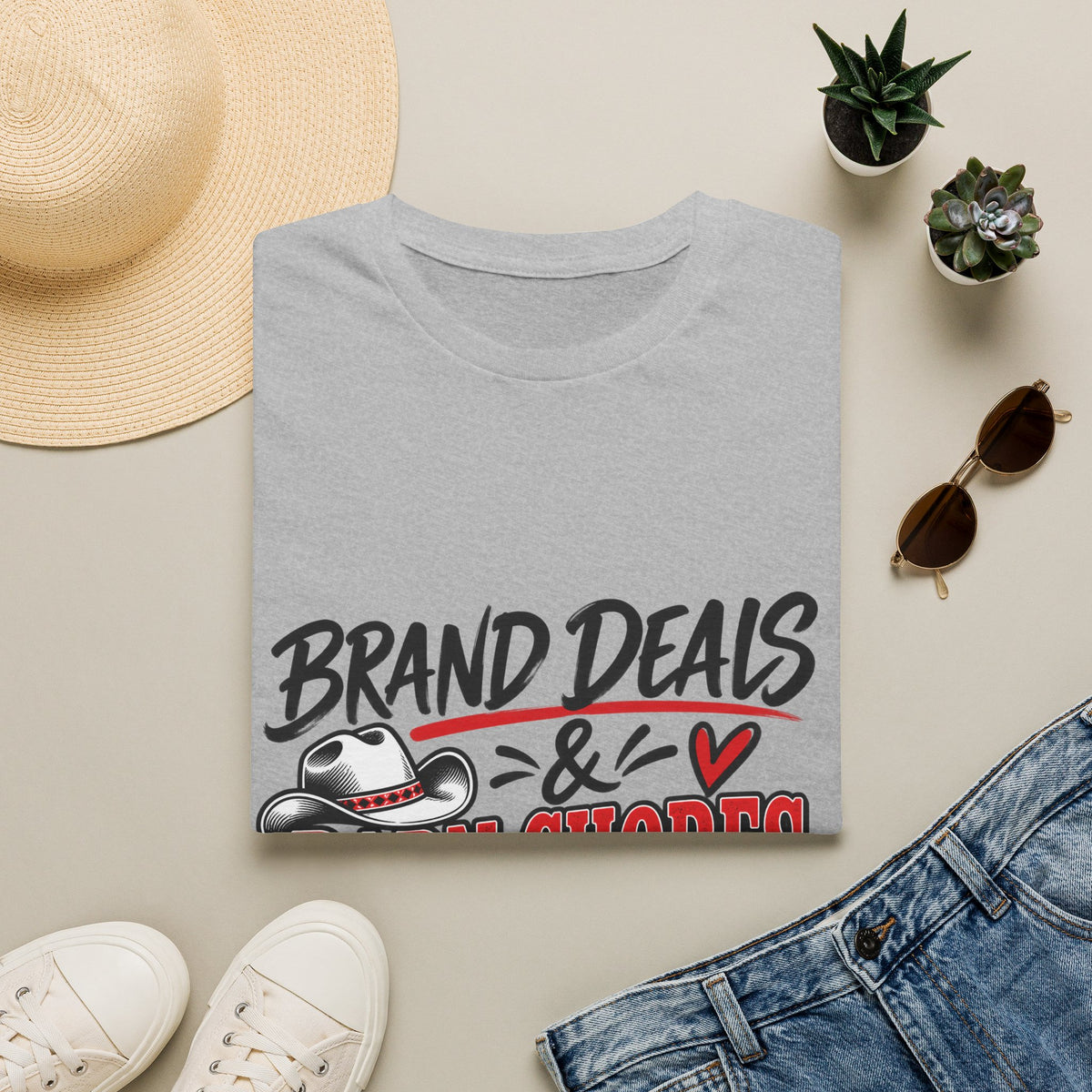 T-Shirt — "Brand Deals & Barn Chores" Western Graphic Tee