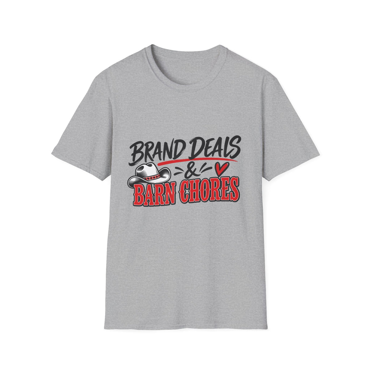 T-Shirt — "Brand Deals & Barn Chores" Western Graphic Tee