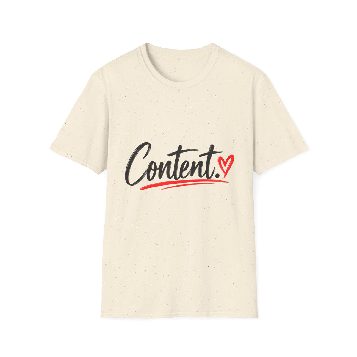 Content. Heart Graphic Tee — Casual Positive Message T-Shirt