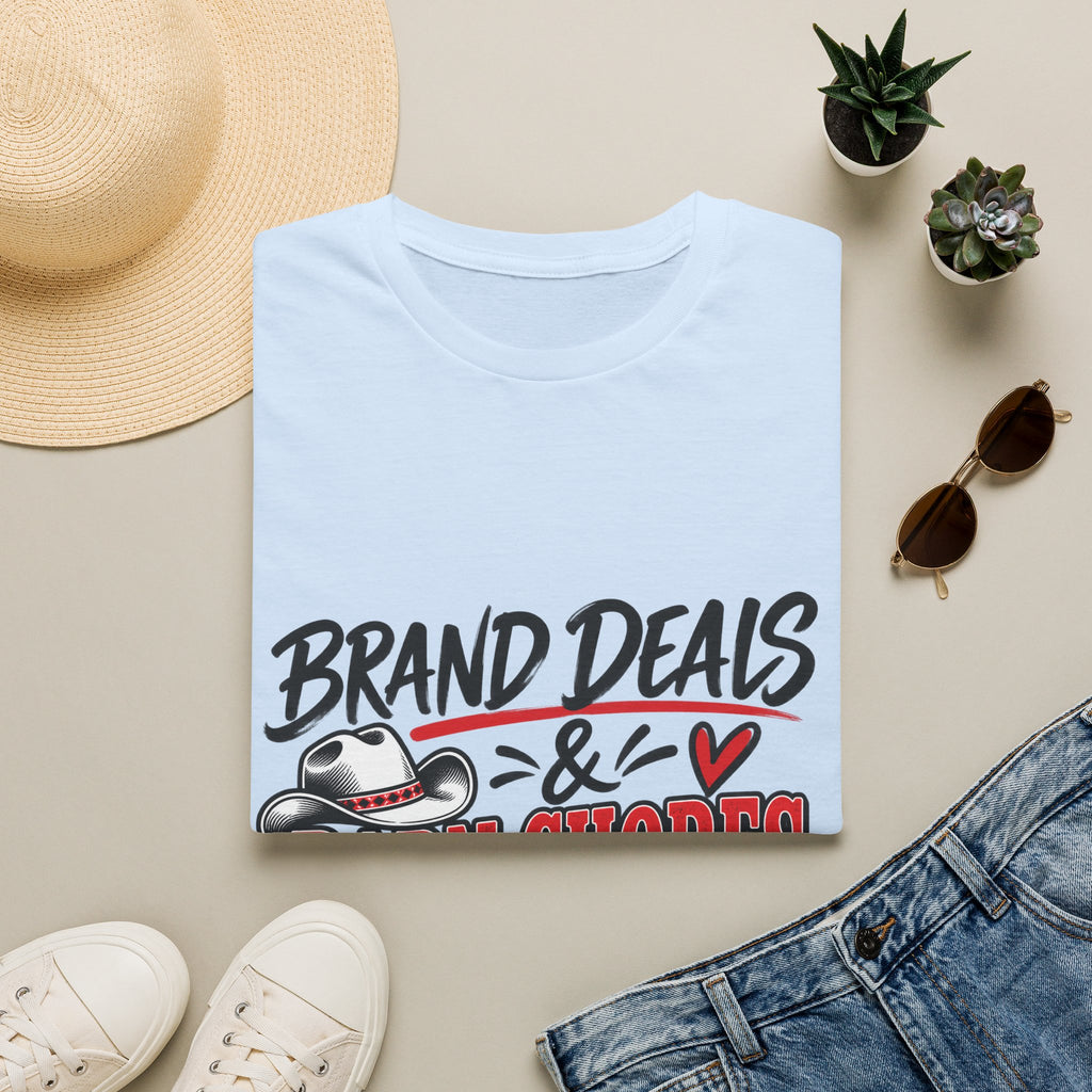 T-Shirt — "Brand Deals & Barn Chores" Western Graphic Tee
