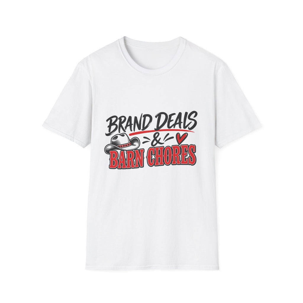 T-Shirt — "Brand Deals & Barn Chores" Western Graphic Tee
