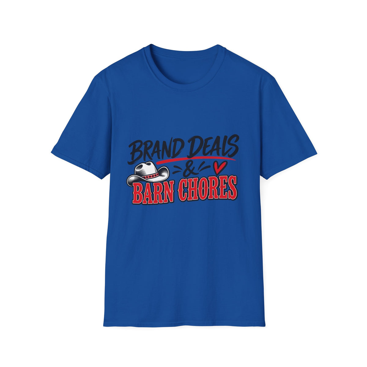T-Shirt — "Brand Deals & Barn Chores" Western Graphic Tee