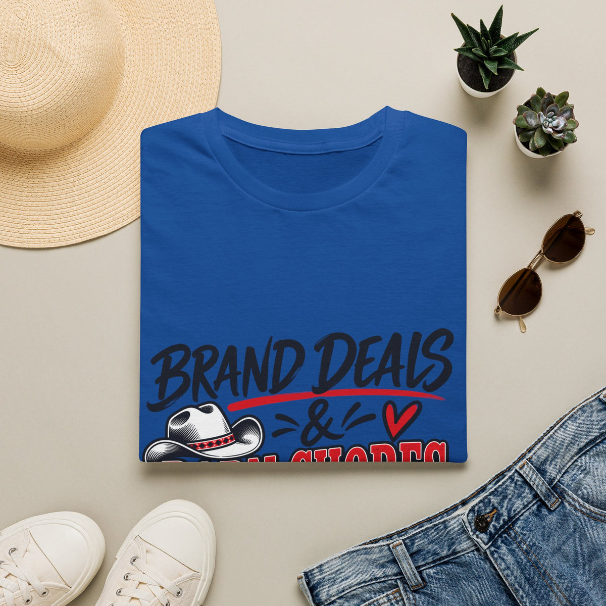T-Shirt — "Brand Deals & Barn Chores" Western Graphic Tee